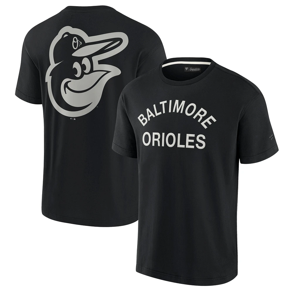 T-shirt unisexe Fanatics noir Baltimore Orioles Elements super doux à manches courtes