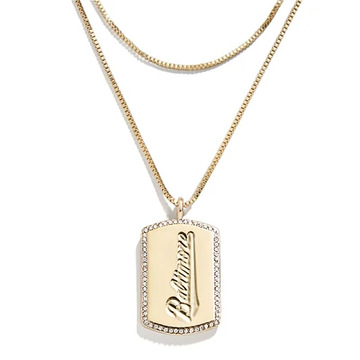 WEAR by Erin Andrews x Baublebar Baltimore Orioles Dog Tag Collier