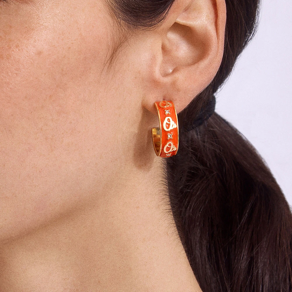 WEAR By Erin Andrews x BaubleBar Baltimore Orioles Enamel Hoop Earrings