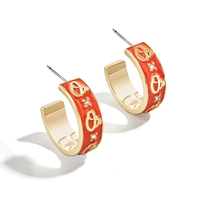 WEAR By Erin Andrews x BaubleBar Baltimore Orioles Enamel Hoop Earrings