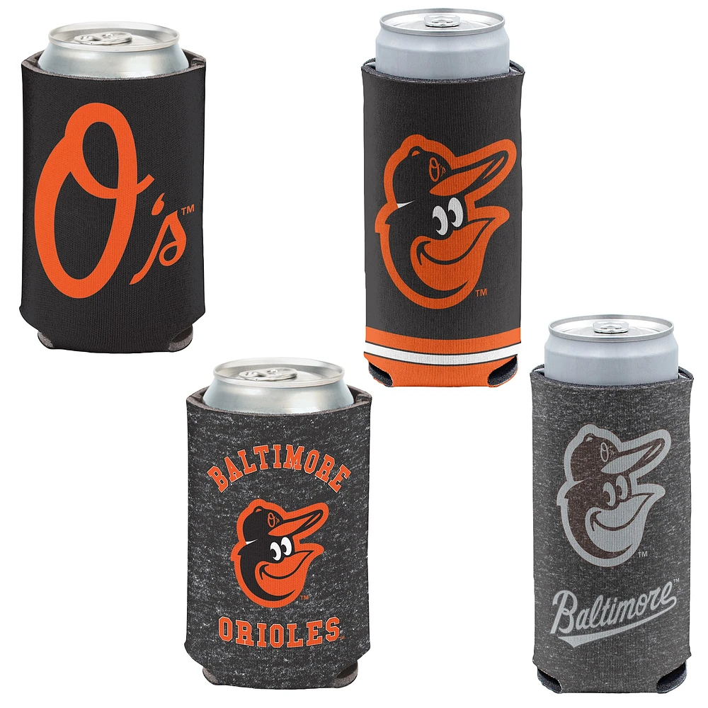 WinCraft Baltimore Orioles Slim & 12oz. Can Cooler 4-Pack Set