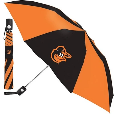 Parapluie pliant WinCraft noir/orange Baltimore Orioles 42''