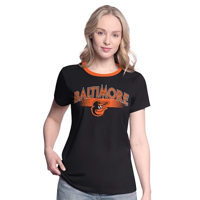 Women's G-III 4Her by Carl Banks  Black Baltimore Orioles Pitch T-Shirt