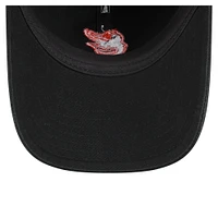 Casquette ajustable New Era noire Baltimore Orioles Preppy Team 9TWENTY pour femme