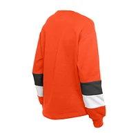 Sweat-shirt à col rond orange Gameday des Baltimore Orioles de New Era pour femme