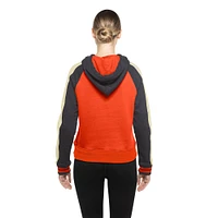 Women's New Era  Orange Baltimore Orioles Throwback Cropped Raglan Pullover Hoodie