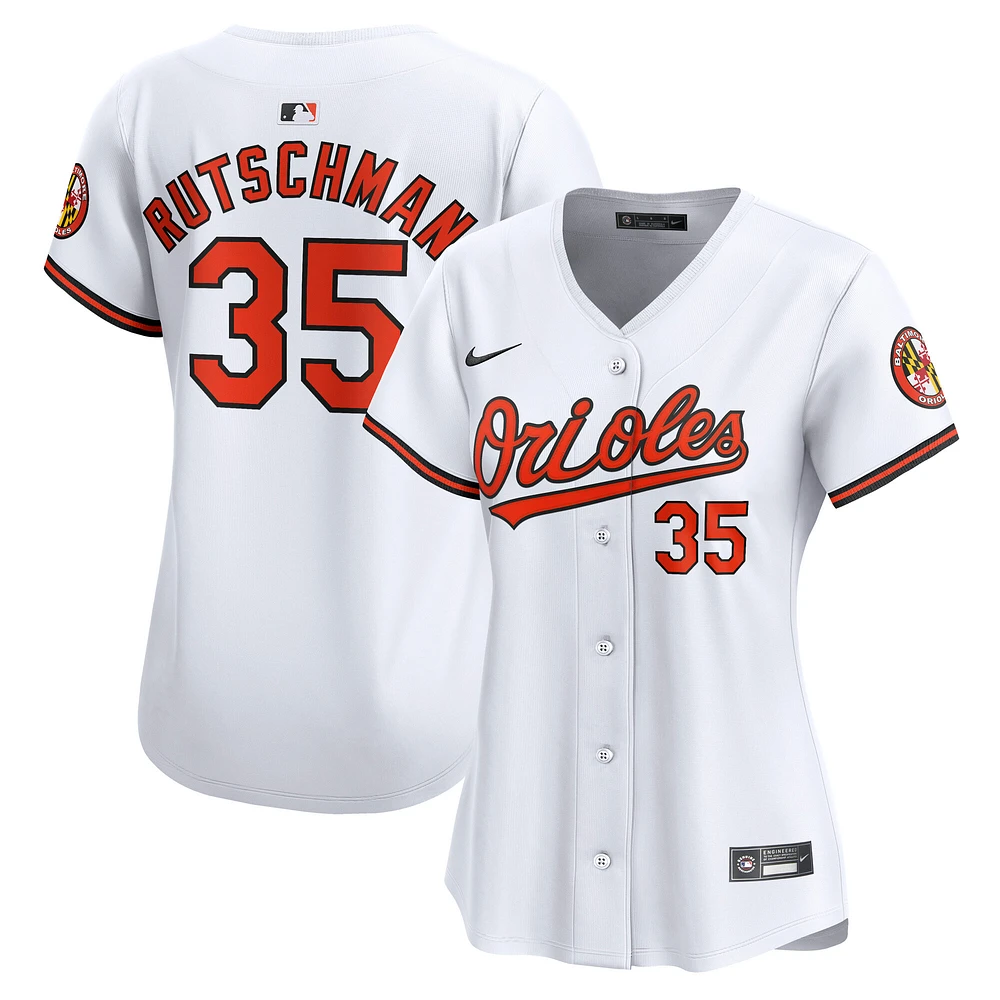 NUT ORIOLE WHITE OL9 ADLEY RUTSCHMAN 2024 WOMENS LIMITED PLAYER JERSEY JERLADNUM