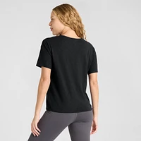 Women's Profile  Black Baltimore Orioles Plus Wordmark Notch Neck T-Shirt