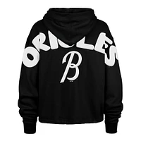 Women's '47  Black Baltimore Orioles City Connect Venice Cropped Pullover Hoodie