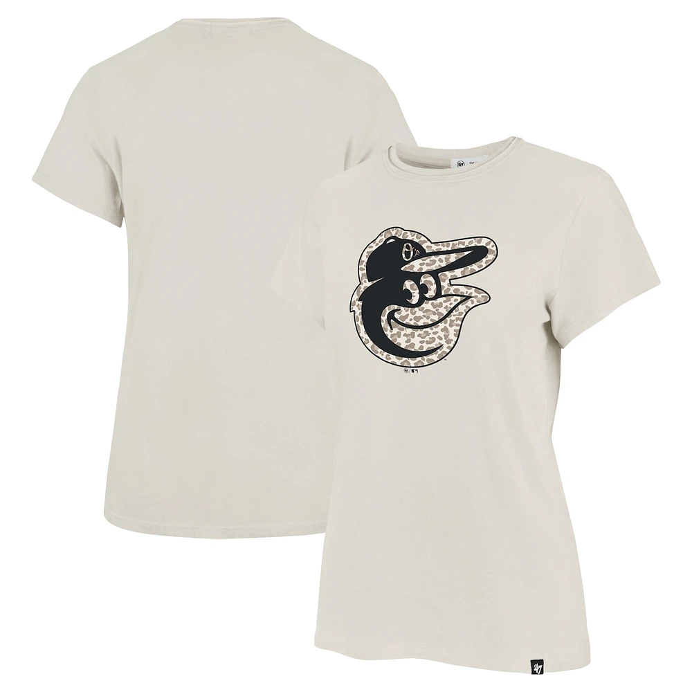 Women's '47 Oatmeal Baltimore Orioles Panthera Frankie T-shirt