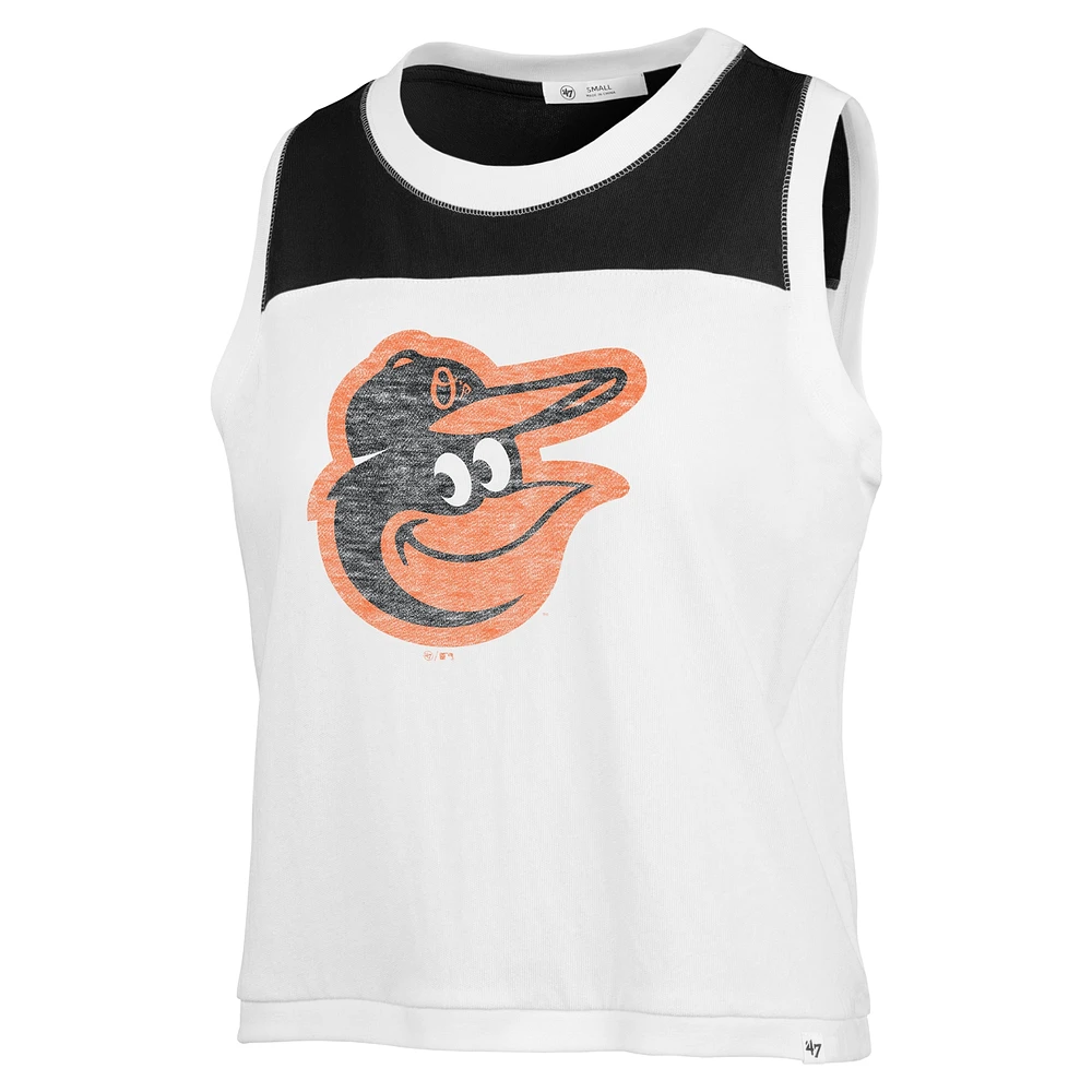 Débardeur blanc '47 Baltimore Orioles Premier Zoey pour femmes