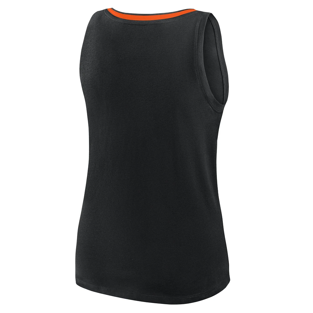 Women's Black Baltimore Orioles Stellar Win V-Neck Tank Top