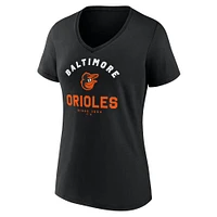 Women's  Black Baltimore Orioles Unrivaled V-Neck T-Shirt