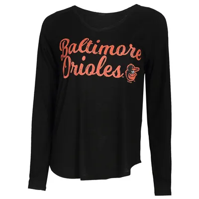 Baltimore Orioles Concepts Sport Women's Composure Long Sleeve Top - Black