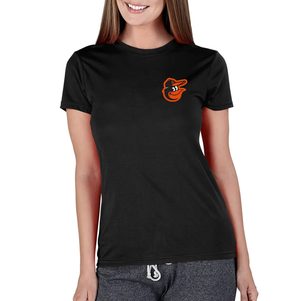 Lids Baltimore Orioles Concepts Sport Women's Marathon Knit T-Shirt - Black