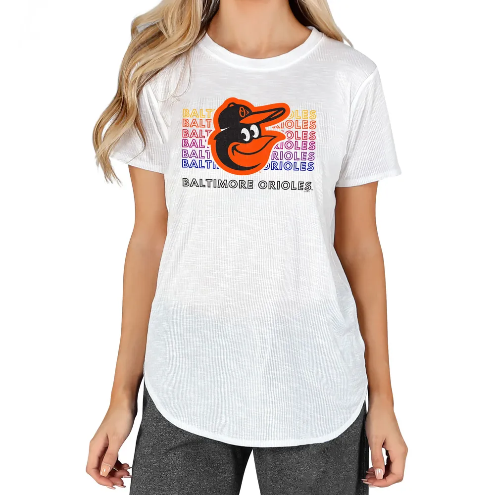 Lids Baltimore Orioles Concepts Sport Women's Gable Knit T-Shirt - White
