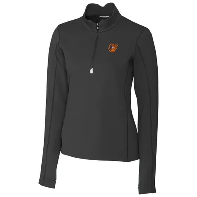 Baltimore Orioles Cutter & Buck Women's Traverse Half-Zip Pullover Jacket - Black