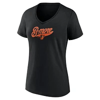 Women's Fanatics Black Baltimore Orioles B-more V-Neck T-Shirt