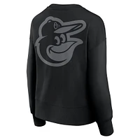 Women's Fanatics Black Baltimore Orioles Elements Flow Pullover Sweatshirt