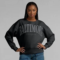 Women's Fanatics Black Baltimore Orioles Elements Flow Pullover Sweatshirt