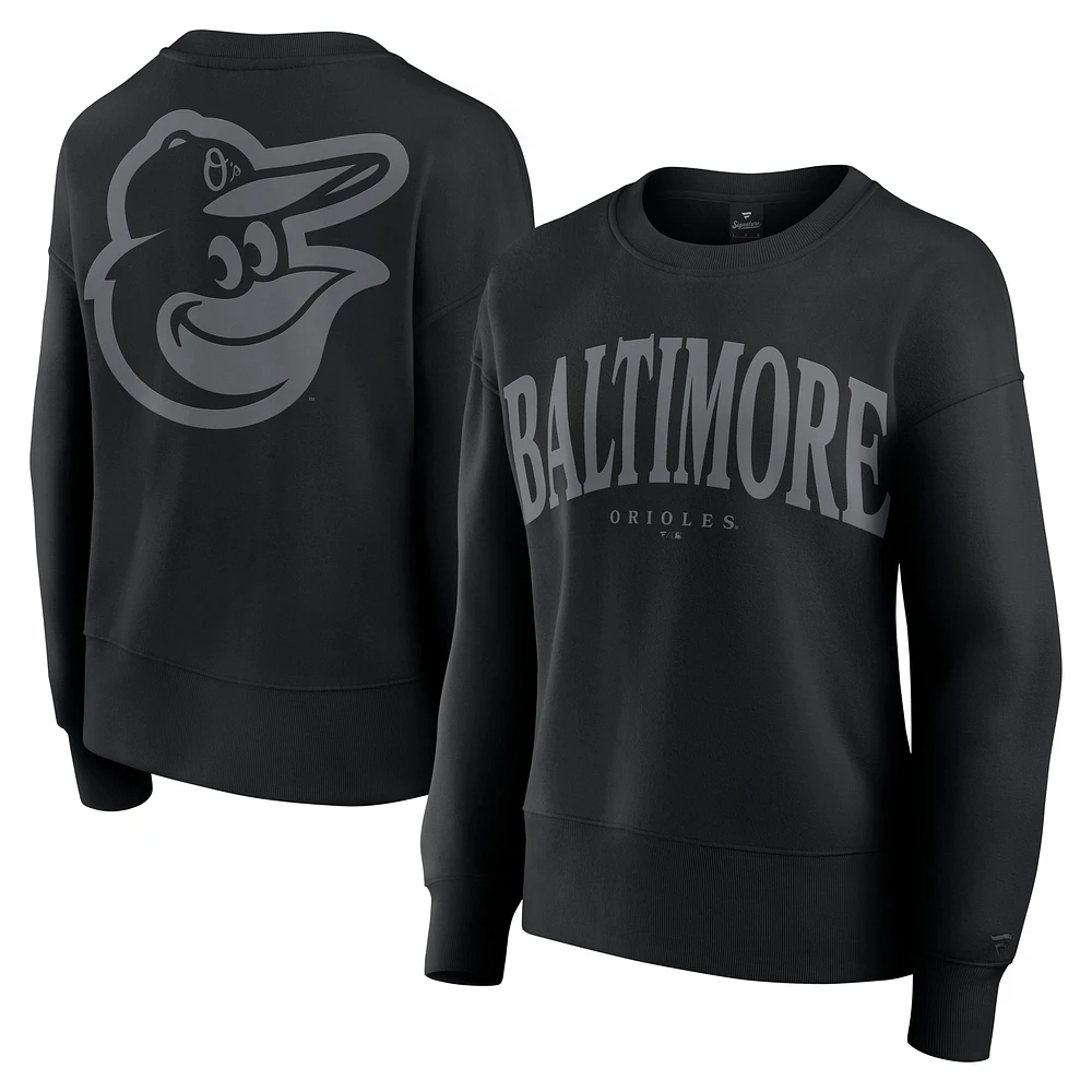 Women's Fanatics Black Baltimore Orioles Elements Flow Pullover Sweatshirt