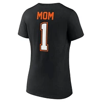 Women's Fanatics Black Baltimore Orioles Plus Mother's Day #1 Mom V-Neck T-Shirt