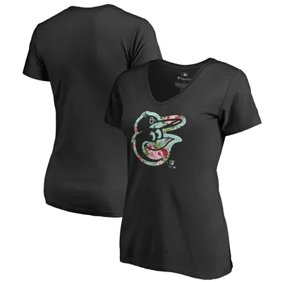 Baltimore Orioles Fanatics Branded Women's Lovely V-Neck T-Shirt - Black