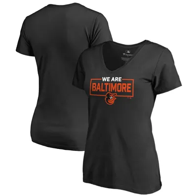 Baltimore Orioles Fanatics Branded Women's We Are Icon V-Neck T-Shirt - Black