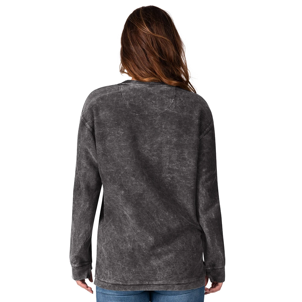 Women's G-III 4Her by Carl Banks Black Baltimore Orioles Comfy Cord Pullover Sweatshirt