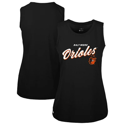 Women's Levelwear Black Baltimore Orioles Accolade Macy Prospect Tank Top