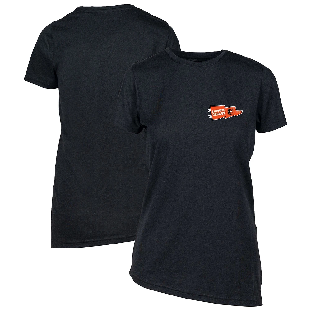Women's Levelwear Black Baltimore Orioles Birch Rafters T-Shirt