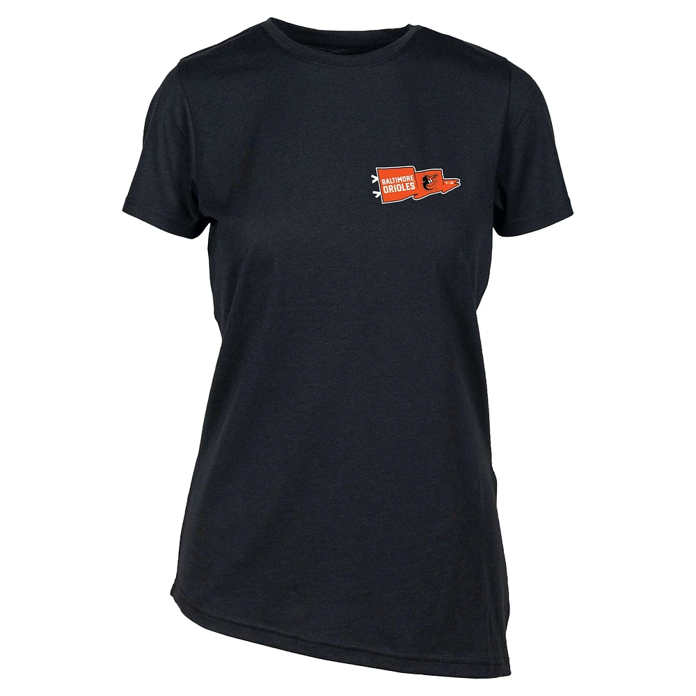 Women's Levelwear Black Baltimore Orioles Birch Rafters T-Shirt