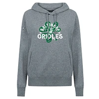 Women's Levelwear Baltimore Orioles St. Patrick's Day Adorn Shamrock Pullover Hoodie