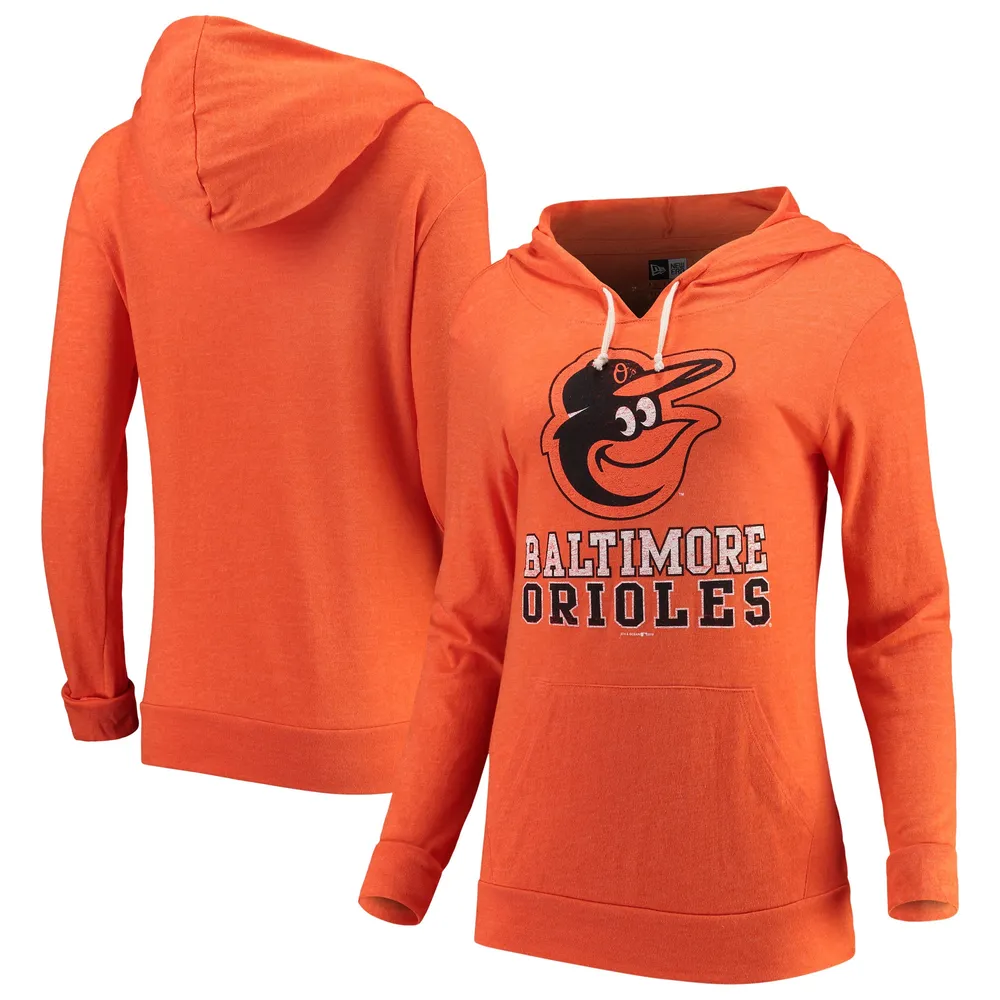 Orioles New Era Women's Jersey Tri-Blend Hoodie - Orange | The Shops at Willow Bend
