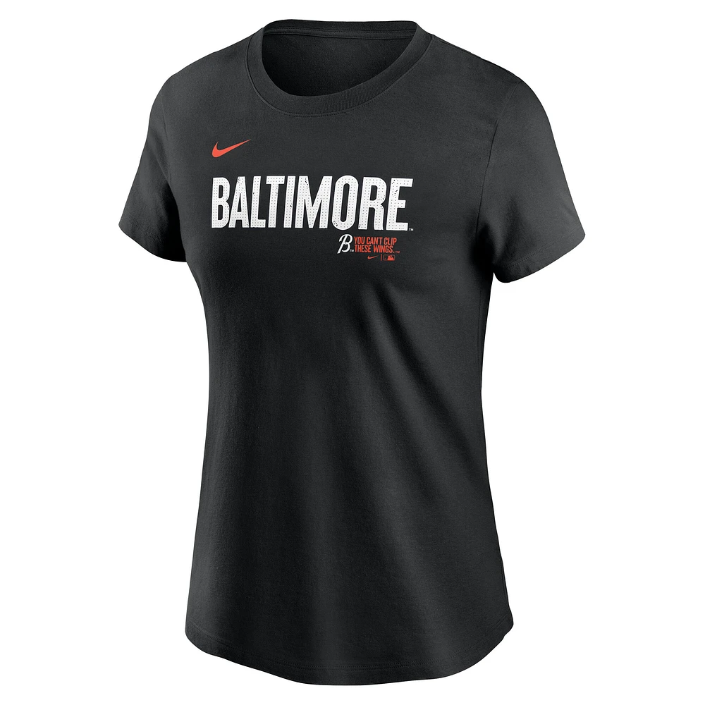 Women's Nike Adley Rutschman Black Baltimore Orioles City Connect Fuse Name & Number T-Shirt