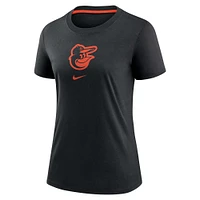 Women's Nike Black Baltimore Orioles Authentic Collection Early Work Tri-Blend T-Shirt