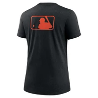 Women's Nike Black Baltimore Orioles Authentic Collection Early Work Tri-Blend T-Shirt