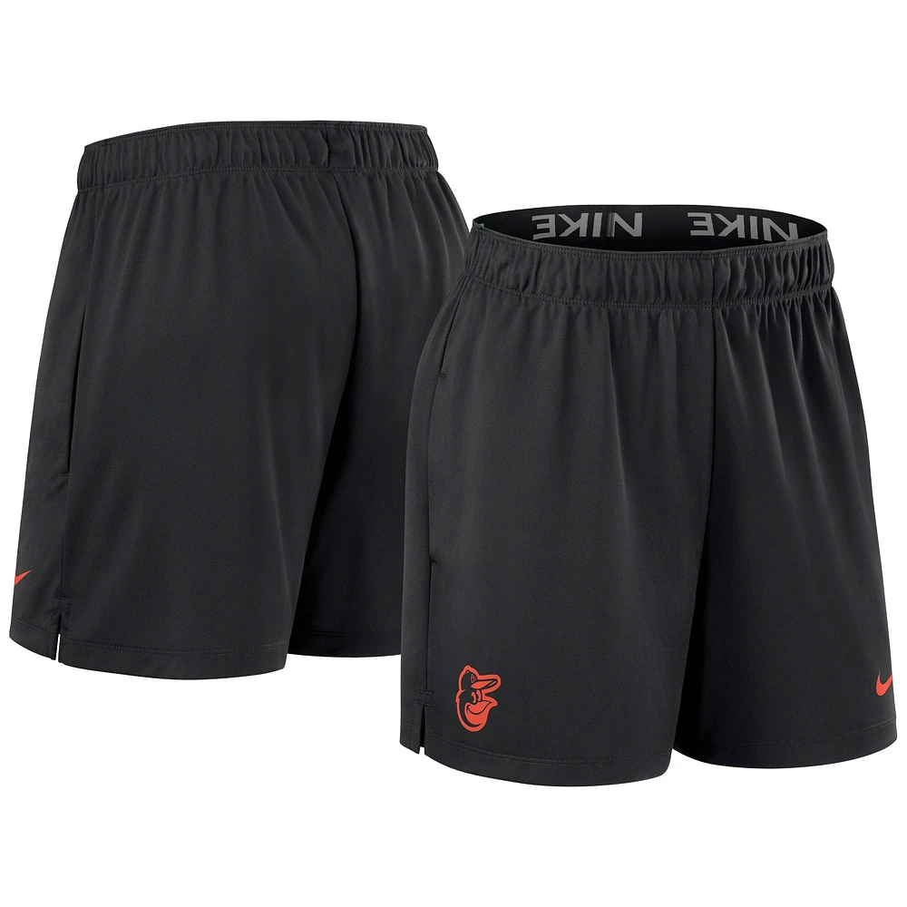 Women's Nike Black Baltimore Orioles Authentic Collection Knit Shorts