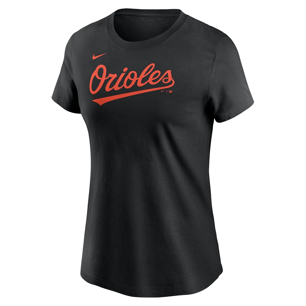 T-shirt avec nom et numéro Nike Corbin Burnes pour femmes, noir, Baltimore Orioles Fuse