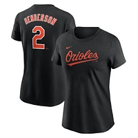 T-shirt Nike Gunnar Henderson noir pour femme avec nom et numéro Fuse des Baltimore Orioles