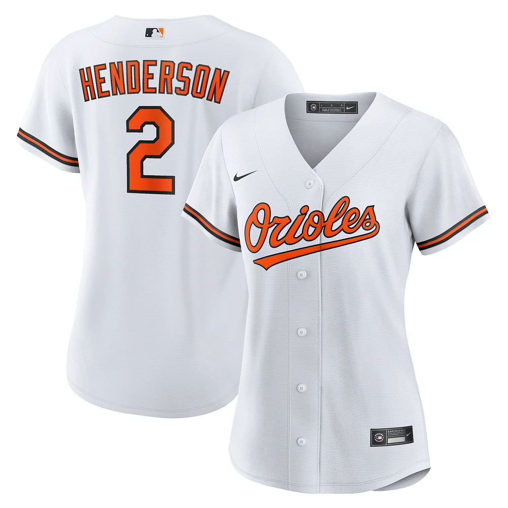 Femme Nike Gunnar Henderson - Blanc Maillot Baltimore Orioles Replica Player