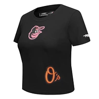 Women's Pro Standard Black Baltimore Orioles Game Day Classics Baby Doll T-Shirt