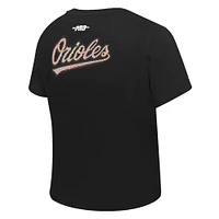 Women's Pro Standard Black Baltimore Orioles Game Day Classics Baby Doll T-Shirt