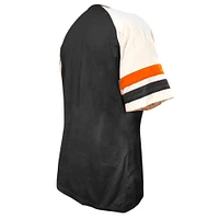 Women's Profile  Black Baltimore Orioles Arched Notch Neck T-Shirt