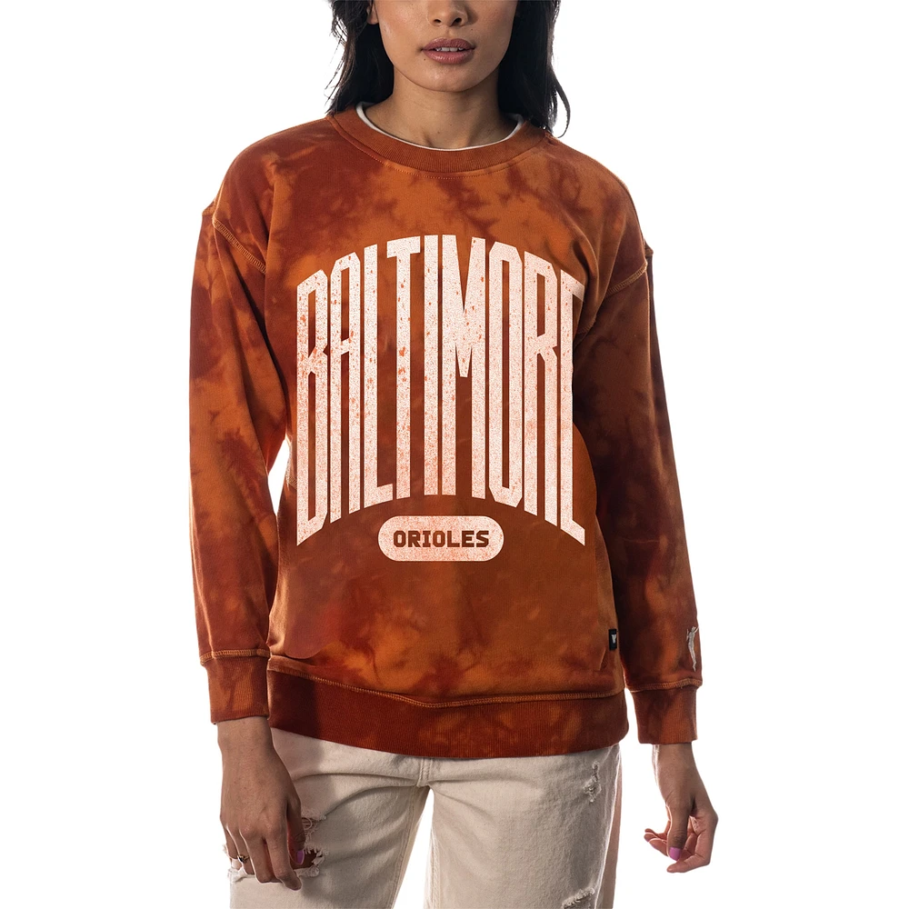 Sweat-shirt surteint orange The Wild Collective pour femmes des Orioles de Baltimore