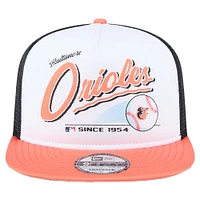 Casquette Snapback rétro 9FIFTY blanche des Baltimore Orioles de New Era pour jeunes