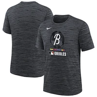 Youth Nike Black Baltimore Orioles Authentic Collection City Connect Velocity Performance T-Shirt