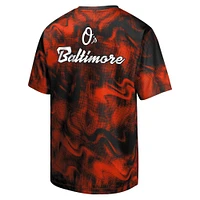 T-shirt noir/orange pour jeunes frappeurs suppléants des Orioles de Baltimore