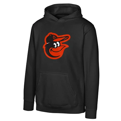 Sweat à capuche avec logo principal des Orioles de Baltimore pour jeunes, noir