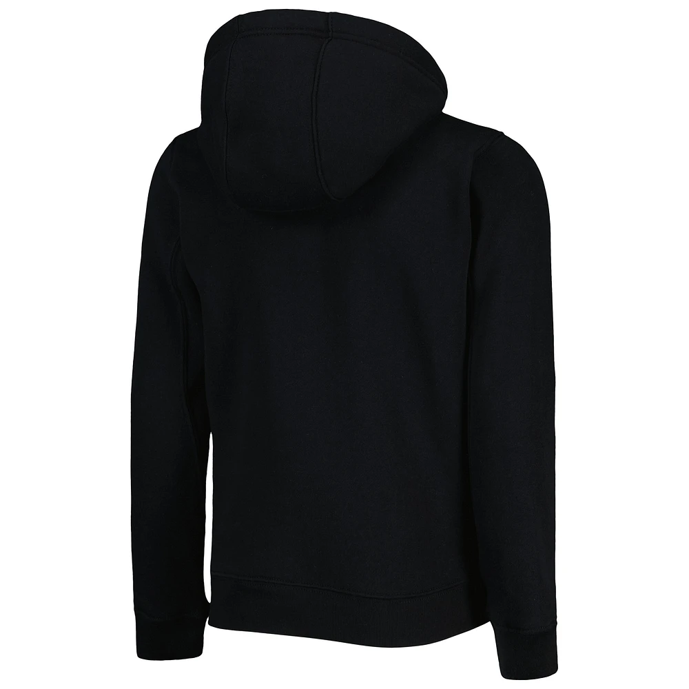 Youth Black Baltimore Orioles Wordmark Full-Zip Fleece Hoodie